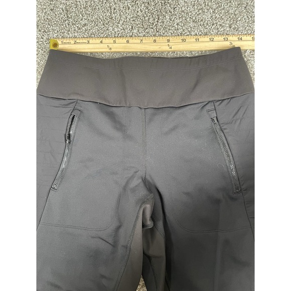 Athleta Women's Black Peak Hybrid Fleece-Lined Tight Activewear Leggings Medium - Picture 3 of 10